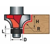 Kép 3/4 - Extol Prémium felsőmaró fára, lekerekítő (homorúfejű rádiuszmaró), csapágyas, R12,7×D38,1×H19, befogás: 8mm, keményfém lapkás