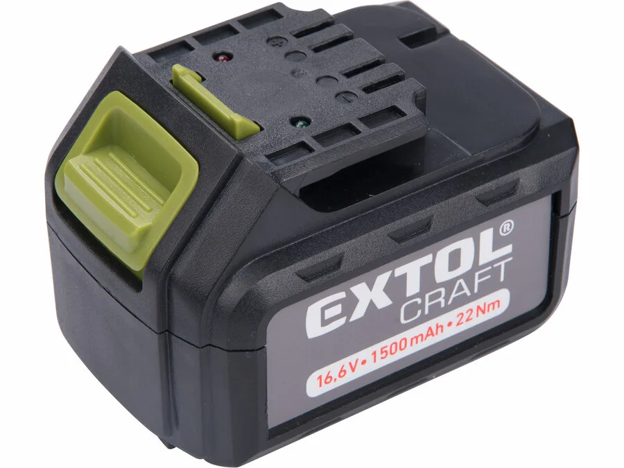 Extol tartalék akku ÚJABB TÍPUSÚ Extol 402420 Li-ion töltőhöz, 3 SARU; 16V, 1500mAh, töltési idő: 5,5 óra